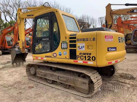 12 tonnes utilisées Komatsu PC120-6 Excavateur hydraulique à rampe garantie de sécurité