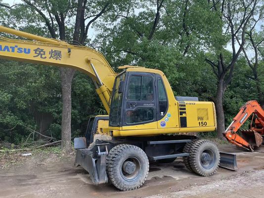 Compact Japon Excavatrice utilisée Komatsu PC150W-6 Excavatrice à roues utilisées