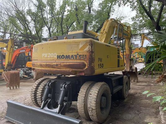 Compact Japon Excavatrice utilisée Komatsu PC150W-6 Excavatrice à roues utilisées