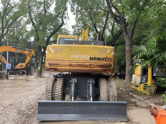Compact Japon Excavatrice utilisée Komatsu PC150W-6 Excavatrice à roues utilisées