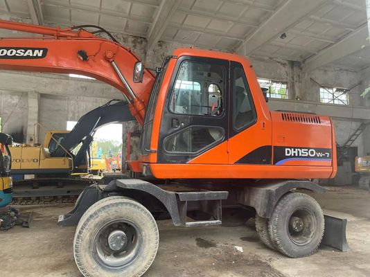 Excavateur à roues à commande intelligente DH150W-7 Excavateur à roues Doosan 2012 Année