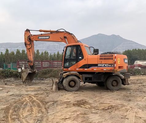 Couleur originale Excavateur à roues Doosan DH210W-7 en bon état/Excavateur à roues Doosan à vendre