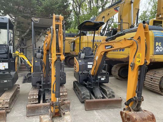 Utilisé SANY SY16C Mini Excavator Fonctionnement en douceur pour le travail dans le jardin