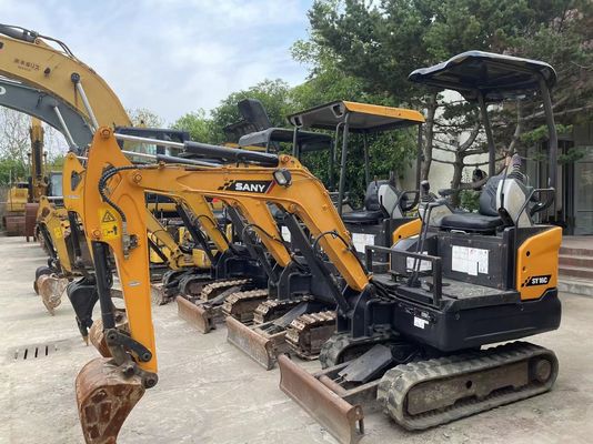 Utilisé SANY SY16C Mini Excavator Fonctionnement en douceur pour le travail dans le jardin