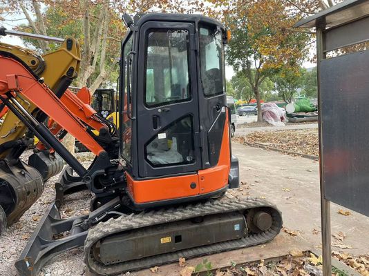 Original Japon Mini Excavator Hitachi ZX35U-5N Usé En excellent état / Mini Excavator japonais Usé Avec bras d'oscillation et moteur EPA