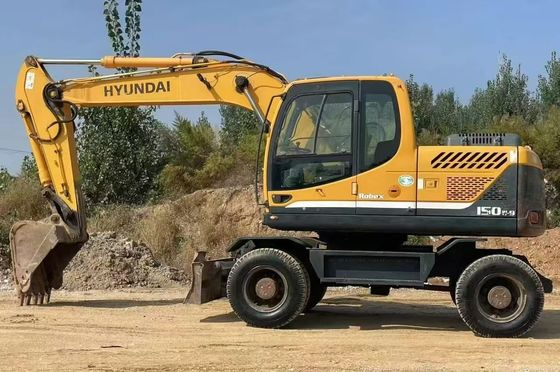Hyundai R150W-9 Excavateur à roues usagées 2015 haute précision pour le bâtiment
